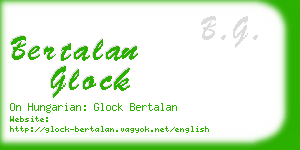 bertalan glock business card